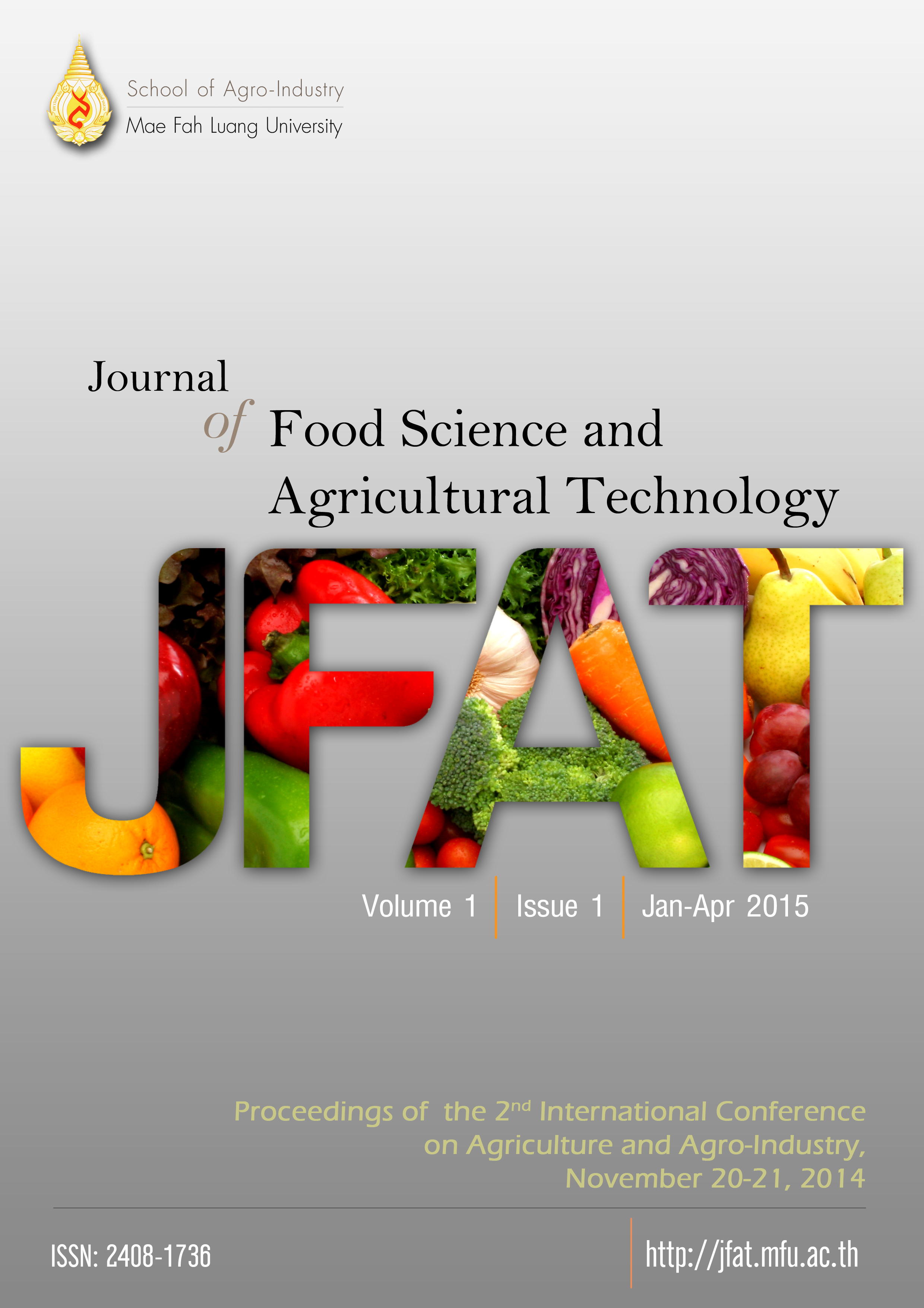 					View Vol. 1: Proceedings of the 2nd International Conference on Agriculture and Agro-Industry
				